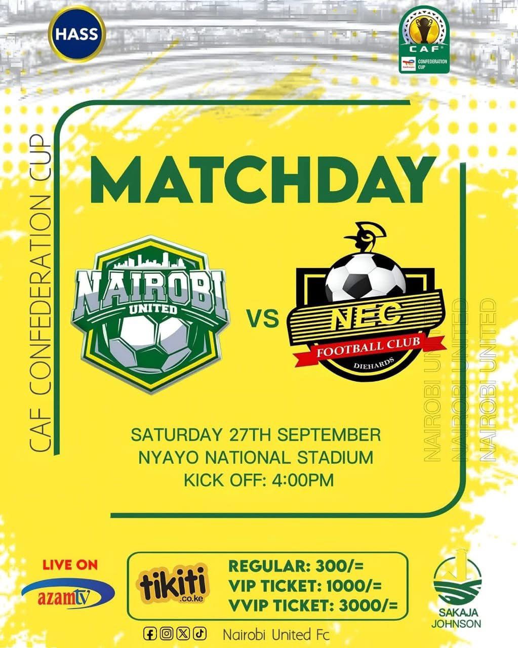 CAF Confederation Cup: Fan support important for Nairobi United as they face uncharted waters