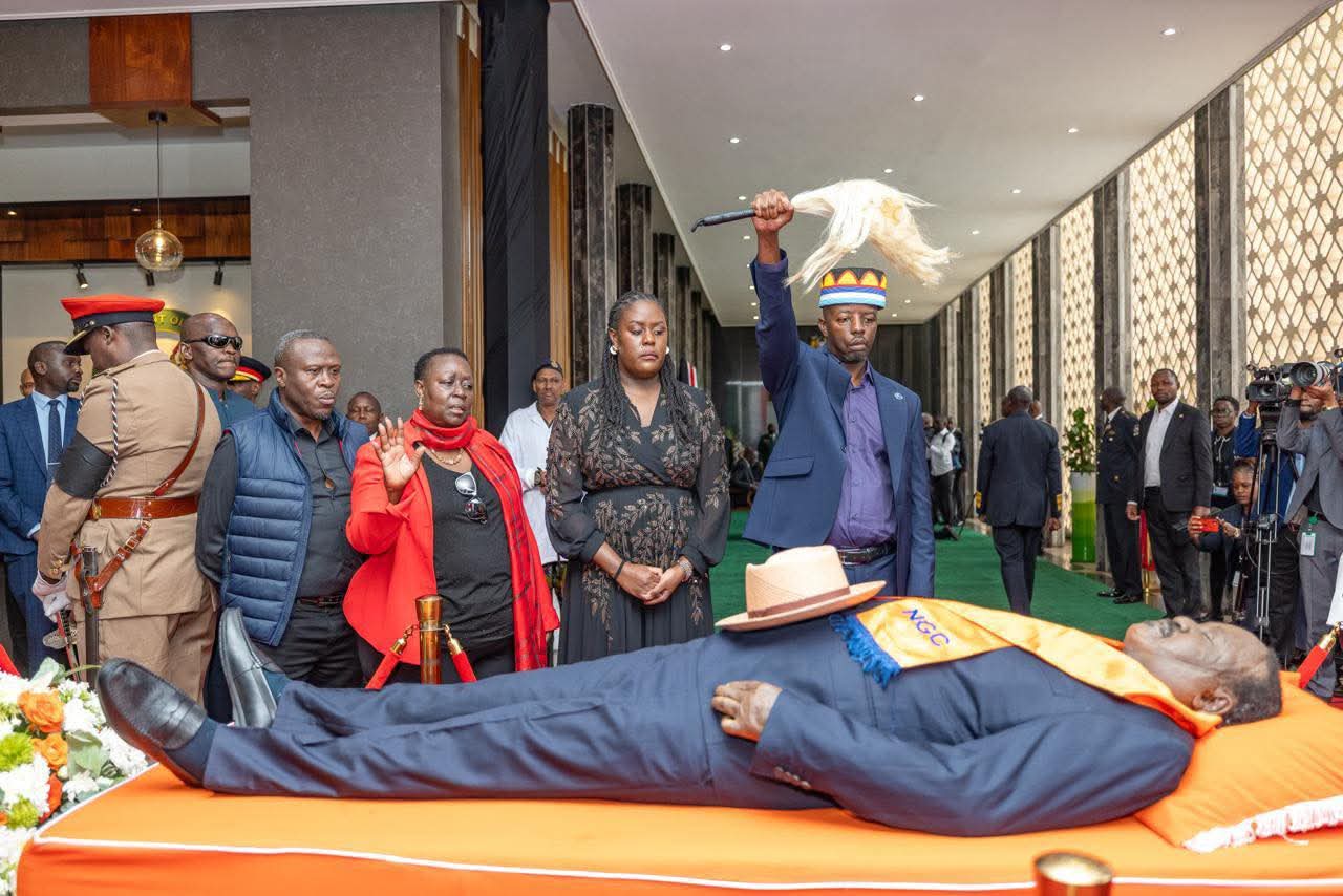 Raila Junior carries father’s fly whisk, grandfather’s hat in symbolic moment