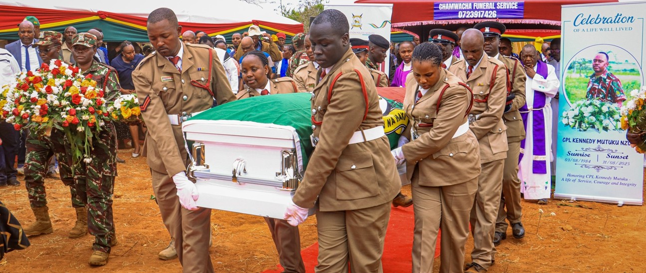 Fallen officer Kennedy Nzuve killed in Haiti laid to rest in emotional ceremony