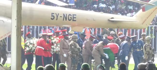 Crowds weep and sing as Raila’s body arrives at Mamboleo Stadium